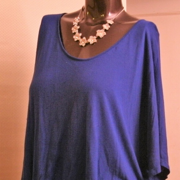 #307 NWT Royal Blue Oversized Express Tunic - Picture 1 of 4